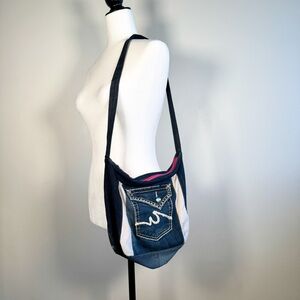 Y2K Denim Bag with Rhinestones